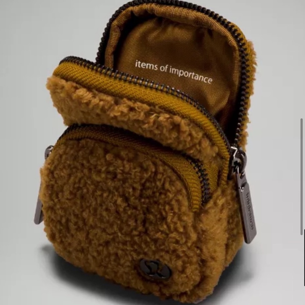 🍋 Lululemon Nano Clip-On Backpack | Fleece Burnt Caramel | SOLD OUT & RARE!